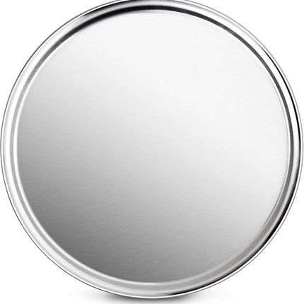 New Star Foodservice 50776 Pizza Pan/Tray, Wide Rim, Aluminum, 18 Inch