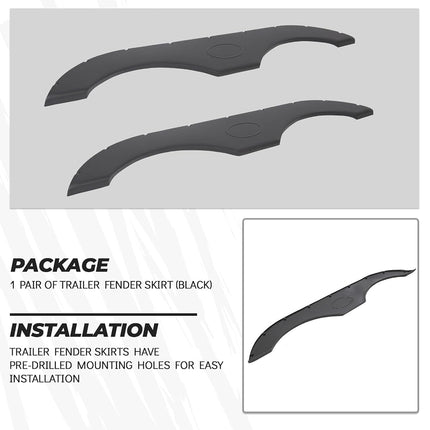 ECOTRIC RV Fender Skirt Replacement Tandem Trailer for RVs Campers and
