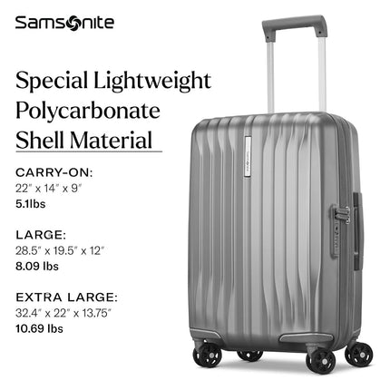 Samsonite Uplift Hardside, Silver Shimmer, Carry-On 19-Inch, Uplift Hardside