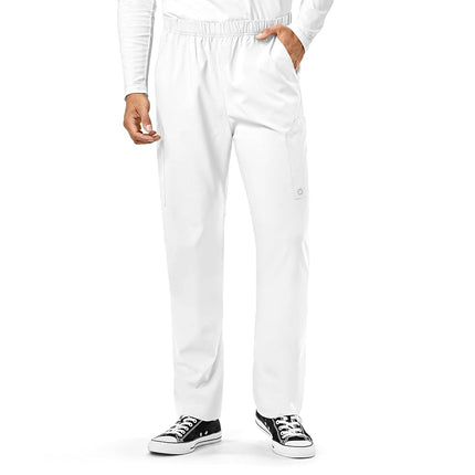 WonderWink Multi-Cargo Pant, White, Large