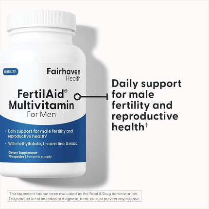 FertilAid for Men and MotilityBoost Combo, Prenatal Vitamins and Male Fertility Supplement to Support Count and Motility with L-Carnitine, CoQ10, Zinc and More, 150 Capsules, 1 Month Supply