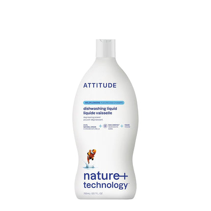 ATTITUDE Dish Detergent, Plant-Based, Hypoallergen