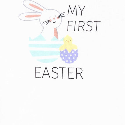 The Children's Place baby-boys Short Sleeve Bodysuit and Pants Set, My First Easter, 0-3 Months