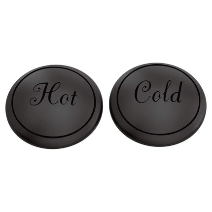 Moen 221672BL Tapas de Repuesto para Manijas de Agua Fría y Caliente Weymouth, Negro Mate
