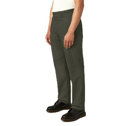 Dickies Pantalón de trabajo de sarga 874 original para hombre, verde, 32W x 32L