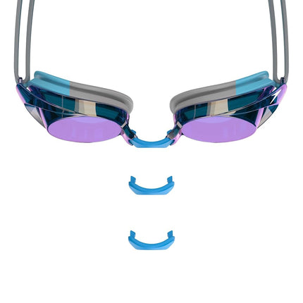 Speedo Vanquisher 2.0 Mirrored Swim Goggles, Horizon Blue, One Size