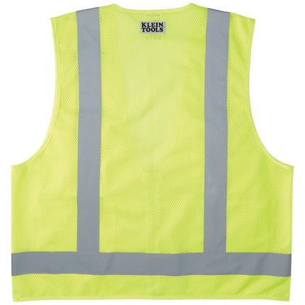 Klein Tools 60269 Safety Vest, High-Vis Reflective Mesh with 8-Pockets, M/L