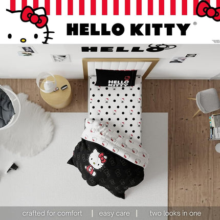 Franco Hello Kitty Bedding Super Soft Microfiber 3 Piece Twin Sheet Set, (Official Licensed Product)