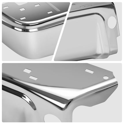 DNA MOTORING Pair of Rear Bumper Ends Compatible With Ford F250 / F350 / F450 SD 2008-2016, Without Park Assist, FO1104122, Chrome, BUMP-R-F45008-C-01-CH-L