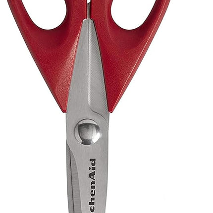 KitchenAid All Purpose Kitchen Shears with Protective Sheath for Everyday use, Dishwasher Safe Stainless Steel Scissors with Comfort Grip, 8.72-Inch, Red