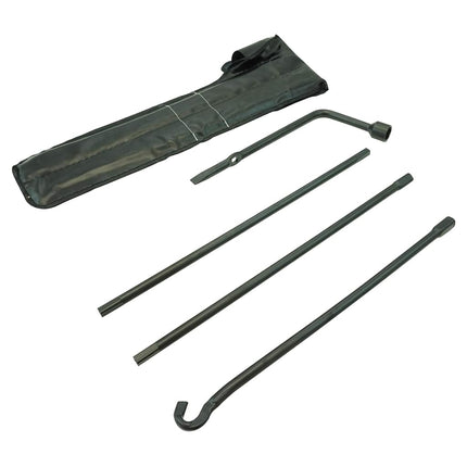 TRQ - Spare tire wrench extension tool set compatible with 05-17 Toyota Tacoma