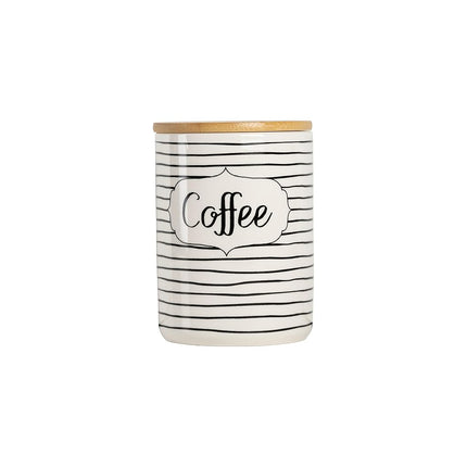 Botes para cocina 10 Strawberry Street Coffee, Sugar, Flour, juego de 3, color blanco y negro de uso diario
