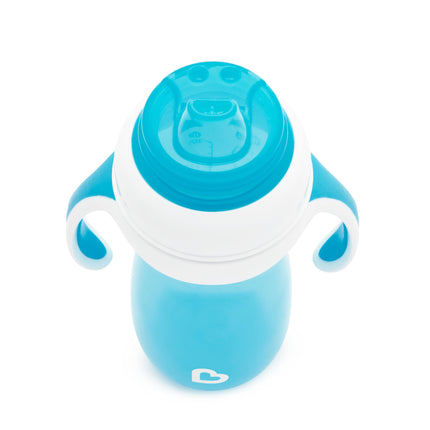 Vaso de transición con asas de entrenamiento Munchkin® Gentle™, 295 ml, azul