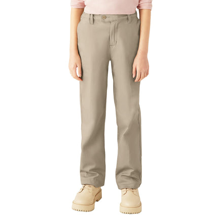 Dickies Big Girls' Stretch Slim Straight Pant, Des