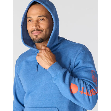 Carhartt Men's Iconic K288 Logo Sweatshirt, Dark Tranquil Blue Heather, XXL/Tall