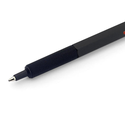 rOtring 600 Ballpoint Pen | Medium Point | Black Ink | Black Barrel with Non-Slip Knurled Grip | Refillable