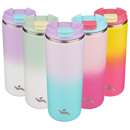 Konokyo Tumbler with Lid, 16 oz Travel Coffee Mug Double Wall Vacuum Stainless Steel Thermal Metal Cup Insulated Water Bottle,Lavender Green