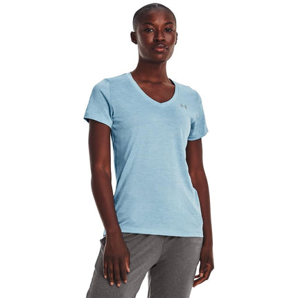 Under Armour Women's Tech V-Neck Twist Short Sleeve T-Shirt, White, XXL