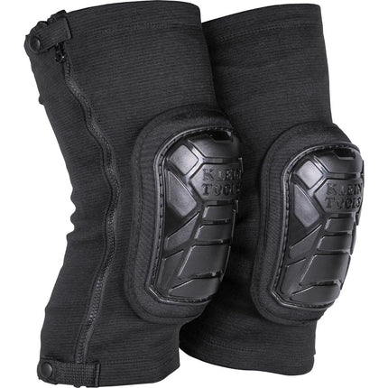 KLEIN TOOLS 60629 Tough-Flex Knee Sleeves for Work, Construction, Low-Profile Sleeve with Zipper, Gel-Like Foam, Black, M/L