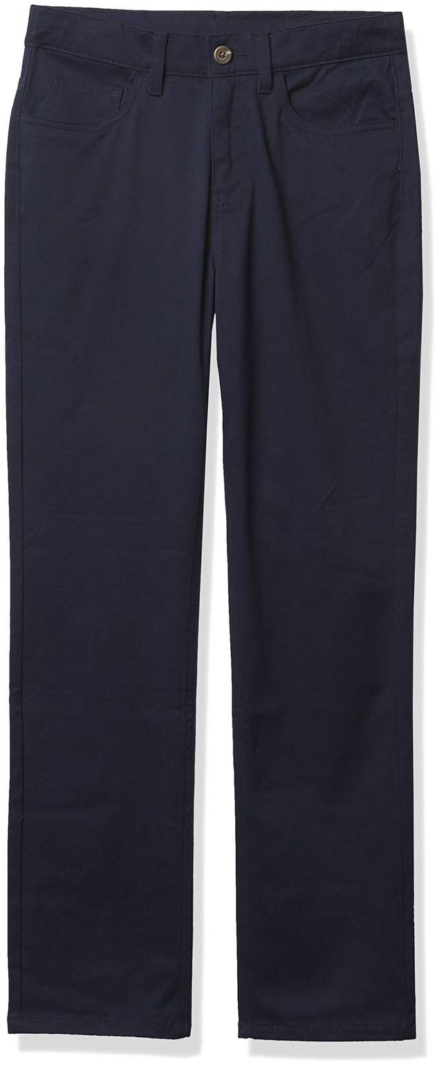 Nautica Boys Flat Front Stretch Twill Chino Khaki 