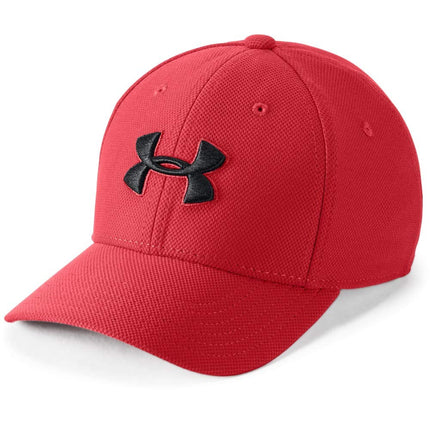 Gorra Blitzing 3.0 para niños de Under Armour, Rojo/Negro, Talla XS/S