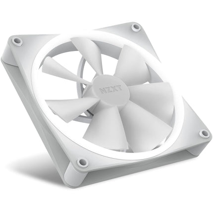 NZXT F140 RGB Fans - RF-R14SF-W1 - Advanced RGB lighting customization, Single (RGB fan and controller REQUIRED AND NOT INCLUDED) - Fan x 140 mm, 14 x 14 x 2.6 cm, White