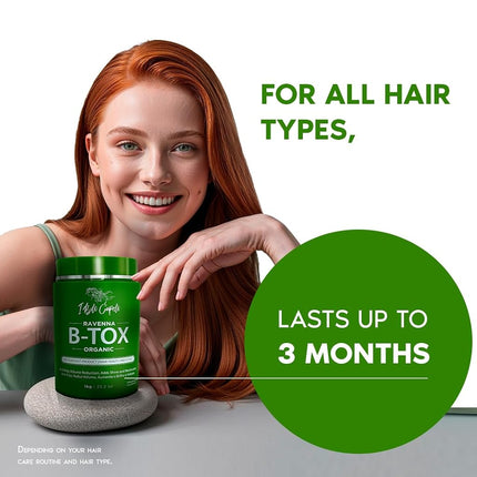 IBelli Capelli Kit Ravenna B Tox Organic 1Kg35.02 Oz Anti Residue Shampoo Deep Cleansing 300Ml10.1 Fl.Oz