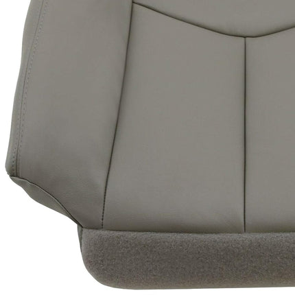 ECOTRIC Front Driver Side Bottom Seat Cover Gray# 922 Replacement Compatible with 2003-2006 Chevy Tahoe Avalanche Silverado Suburban GMC Yukon Pewter Synthetic Leather Seat Cover