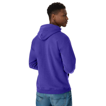 Hanes Men's EcoSmart Hoodie, Midweight Fleece, Pullover Hooded Sweatshirt, Purple, XL