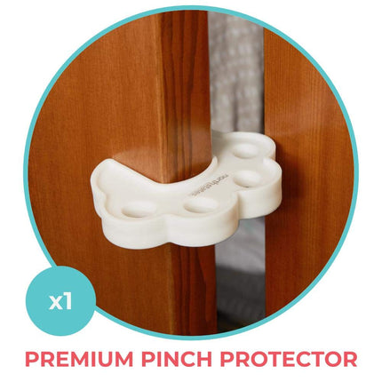 Toddleroo by North States - Childproofing Deluxe Kit: 4 Knob Covers, 4 Sliding Cabinet Locks, 4 Gel Corner Protectors, 1 Door Pinch Guard, 18 Drawer Locks, 34 Plug Protectors - 65 Piece Set - White