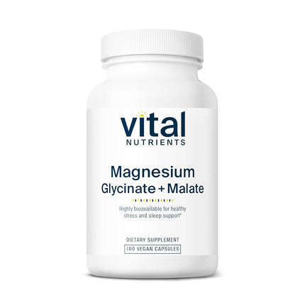 Vital Nutrients Magnesium (Glycinate/Malate) 120 m