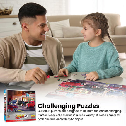 MasterPieces - Puzzle de 1000 pièces, Trading Post on Route 66, Amusant pour adultes, famille, enfants, 48,9 cm x 67,9 cm