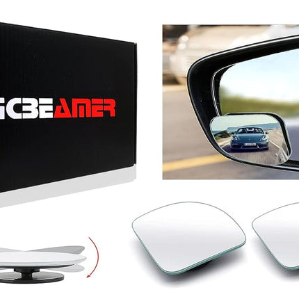 ICBEAMER 2-Piece Fan-Shaped Automobile Rear Blind 