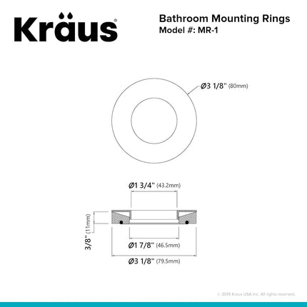 Kraus MR-1CH Mounting Ring Chrome