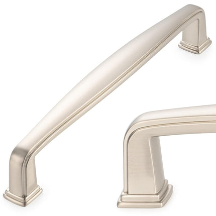KOOFIZO Square Foot Cabinet Arch Pull - Brushed Ni