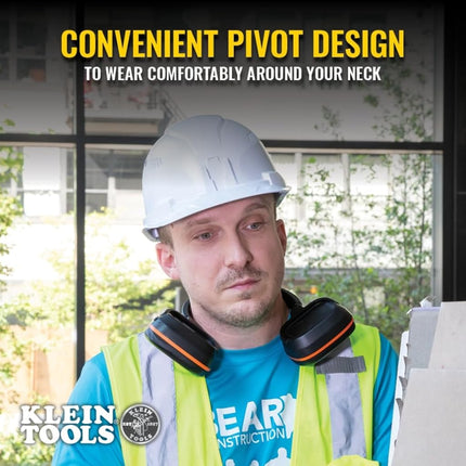 KLEIN TOOLS Bluetooth Earmuffs for Noisy Works, 70 Hours