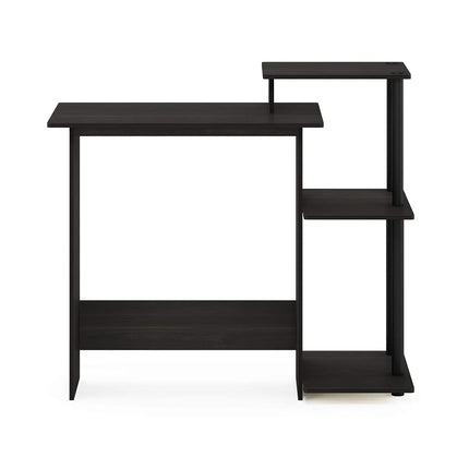 Furinno EFFICIENT Desk, Gaming Desk, with 3 Open Side Shelves, Laptop Notebook Computer Desk,Office Desk for Home Office, Study Room, Dorm, Espresso