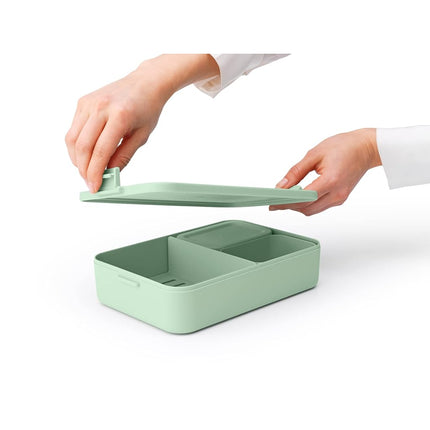 Brabantia Make and Take Bento Lunch Box, Large, 2 Litre Capacity, Jade Green