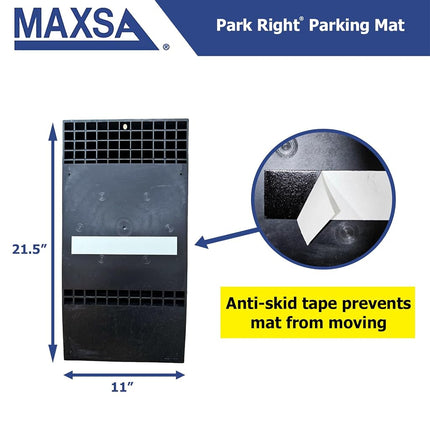 Maxsa 37356-2PK Park Right 21" x 11" x 2" Parking Mat, Yellow