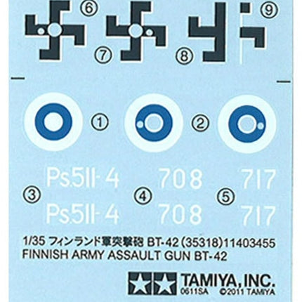 Tamiya 1:35 Scale Finnish BT-42 Model Kit