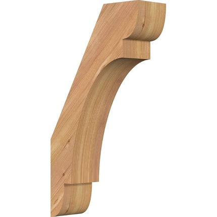 Ekena Millwork BRC04X10X18OLY00SWR 3 1/2"W x 10"D x 18"H Olympic Smooth Knee Brace, Western Red Cedar