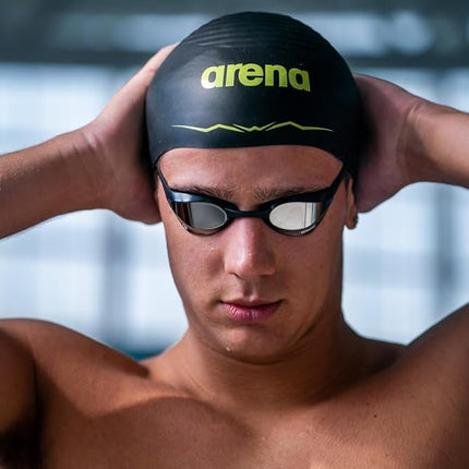 ARENA Cobra Ultra Swipe Mirror Unisex Adult Racing Swimming Goggles, Swimming Pool Goggles with Curved Mirror Lenses, Anti-Fog, UV Protection, 5 Interchangeable Nose Bridges