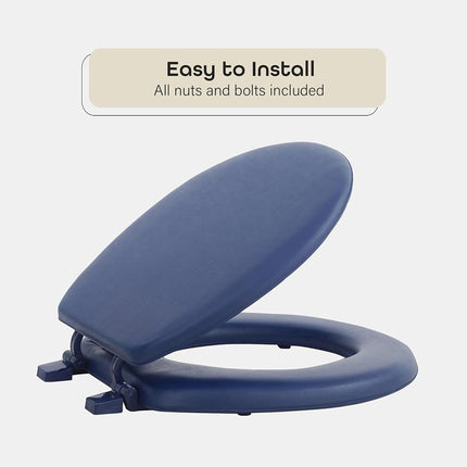 Achim Home Furnishings TOVYSTNY04 Fantasia Standard Toilet Seat, 17-Inch, Soft Navy