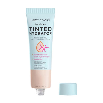 Wet 'n' Wild, Bare Focus Tinted Hydrator, Tinted Face Cream Enriched with Hyaluronic Acid and Vegan Squalane for Radiant Skin, Light to Medium Coverage, Semi-Matte Finish, Pale Tone