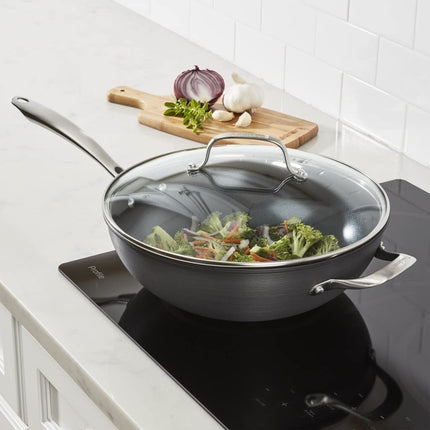Cuisinart GG26-30H GreenGourmet Hard-Anodized Nonstick Stir-Fry Wok with Glass Cover
