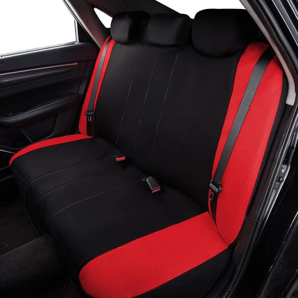 Flying Banner Butterfly car seat Covers ful Set Fashion Universal Lady Woman Female Rear Bench Split Colorized (Full Set, Red)