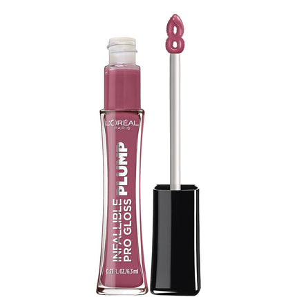 L’Oréal Paris Infallible Pro-Gloss Lip Plumper with Hyaluronic Acid, Moonlit Rose 605, 0.21 fl. oz.