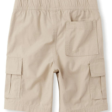 The Children's Place Boys' Pull on Cargo Shorts, Sand Wash Single, 4