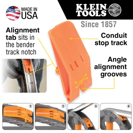Klein Tools 51613 Conduit Bender 1-Inch Angle Setter, Made in USA, for use with Klein Tools Conduit Bender (Cat. No. 51605)
