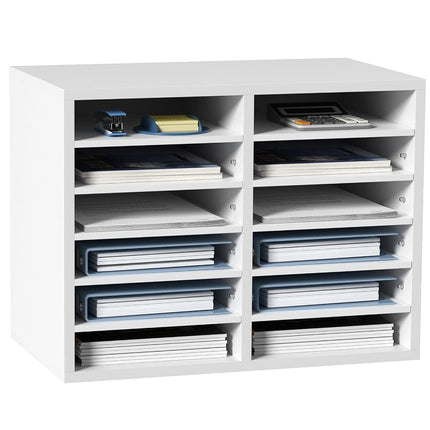 VEVOR Literature Organizers, 12 Compartments Offic